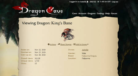 King's Bane as a Dragon Cave dragon apparently | P