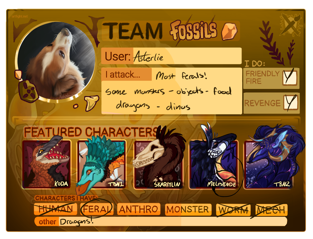 Art Fight Team Fossil by AsterlieTimo on DeviantArt