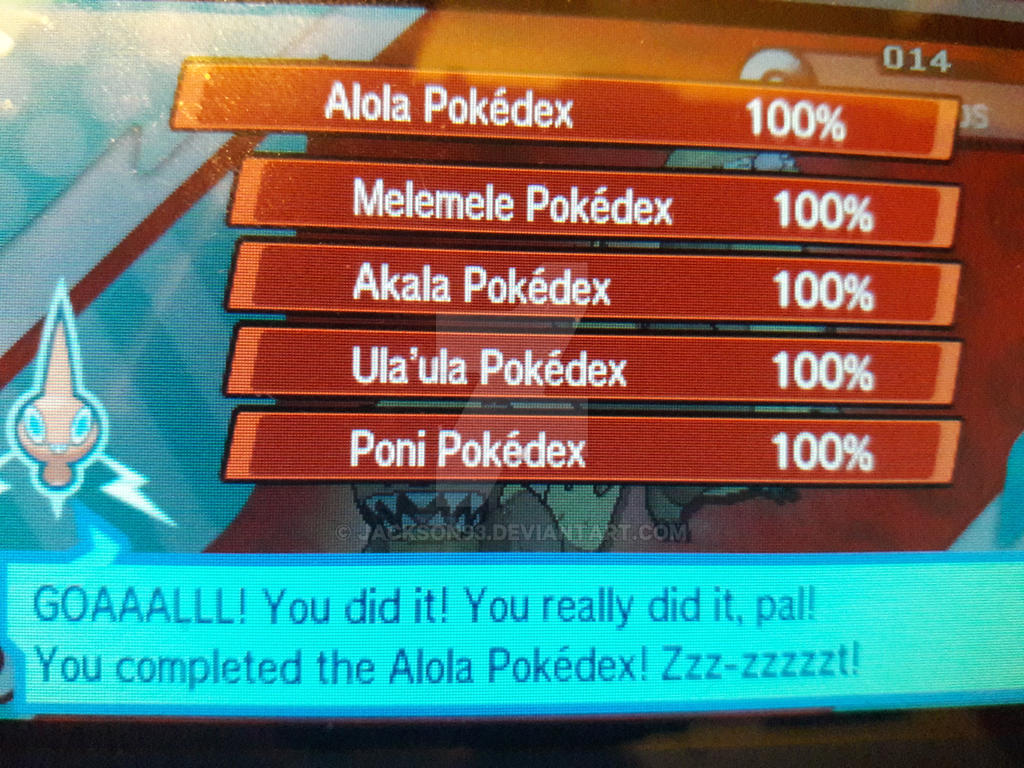 I completed Ultra Sun and Ultra Moon Pokédex and Alola Pokédex for a Living  Dex! : r/PokemonHome