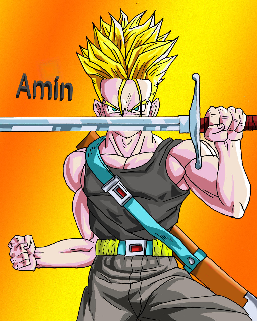 Trunks super saiyan 1 Final form by amin112233 on DeviantArt