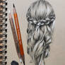 Small drawing of braided hair
