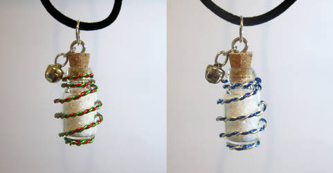 Christmas Wire Wrapped Bottles