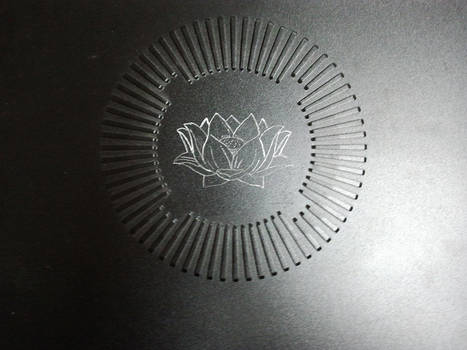 lotus engraving metal art