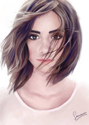 Lily Collins Digital Painting