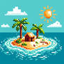 8-bit tropical island