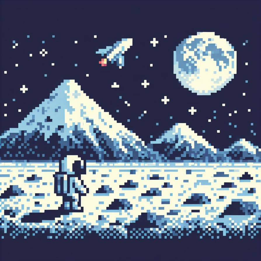 8-bit lunar landscape by JamesHosie1995 on DeviantArt