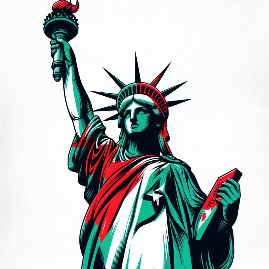Liberty Deviantart Statue of Liberty with Palestinian colors in a st by JamesHosie1995 on ...