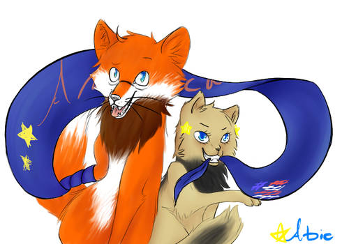 Request: America-Fox and Abie