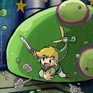 Link VS Big Green ChuChu and a HUGE HEAD