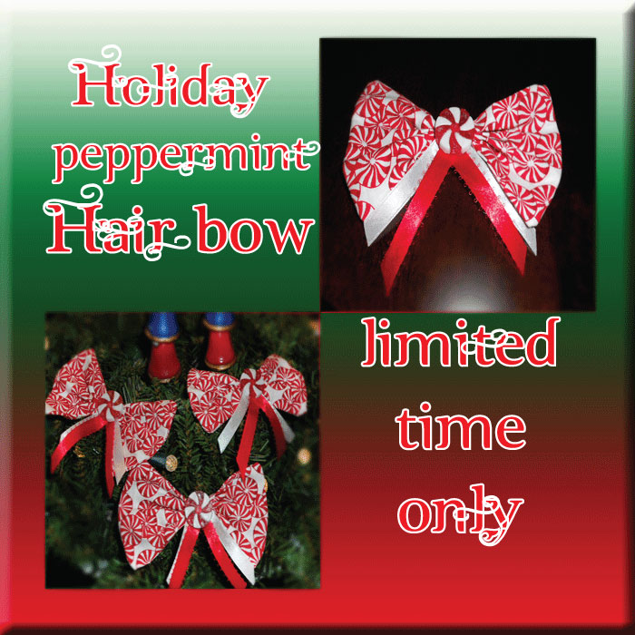 Peppermint Christmas Hairbow