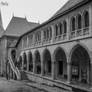 Hunedoara Castle Inner Court 2 BW