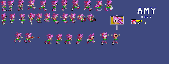 AyKa7 on Game Jolt: Work in progress on new Fleetway Amy sprites. These  sprites will be