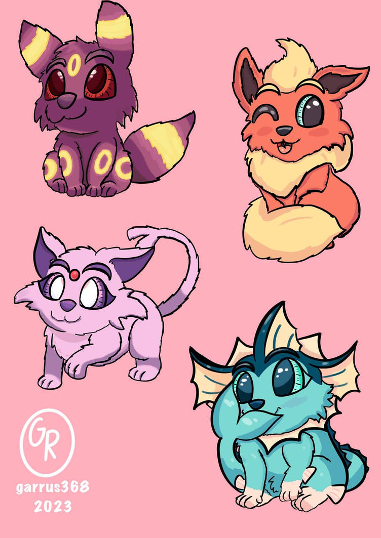 Eeveelution Stickers by garrus368 on DeviantArt