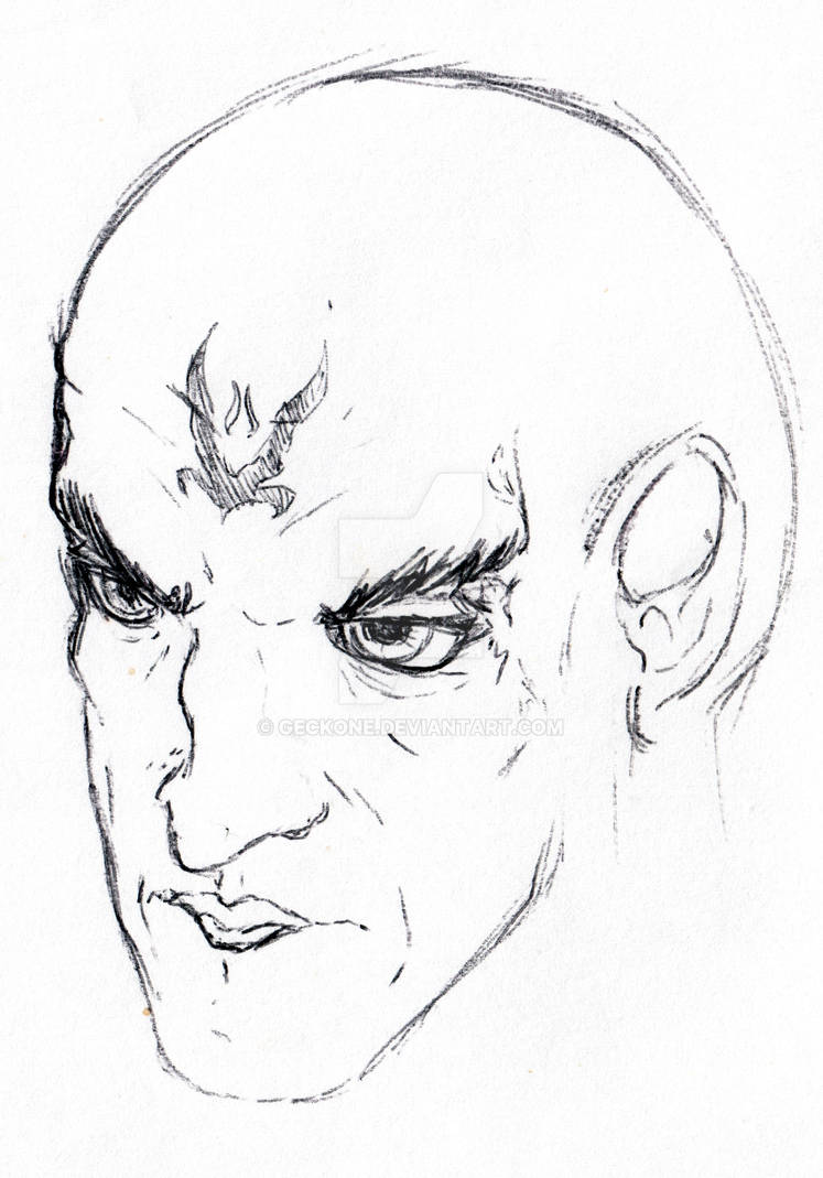 Older doodle Baldy with forehead tattoo by Geckone on DeviantArt