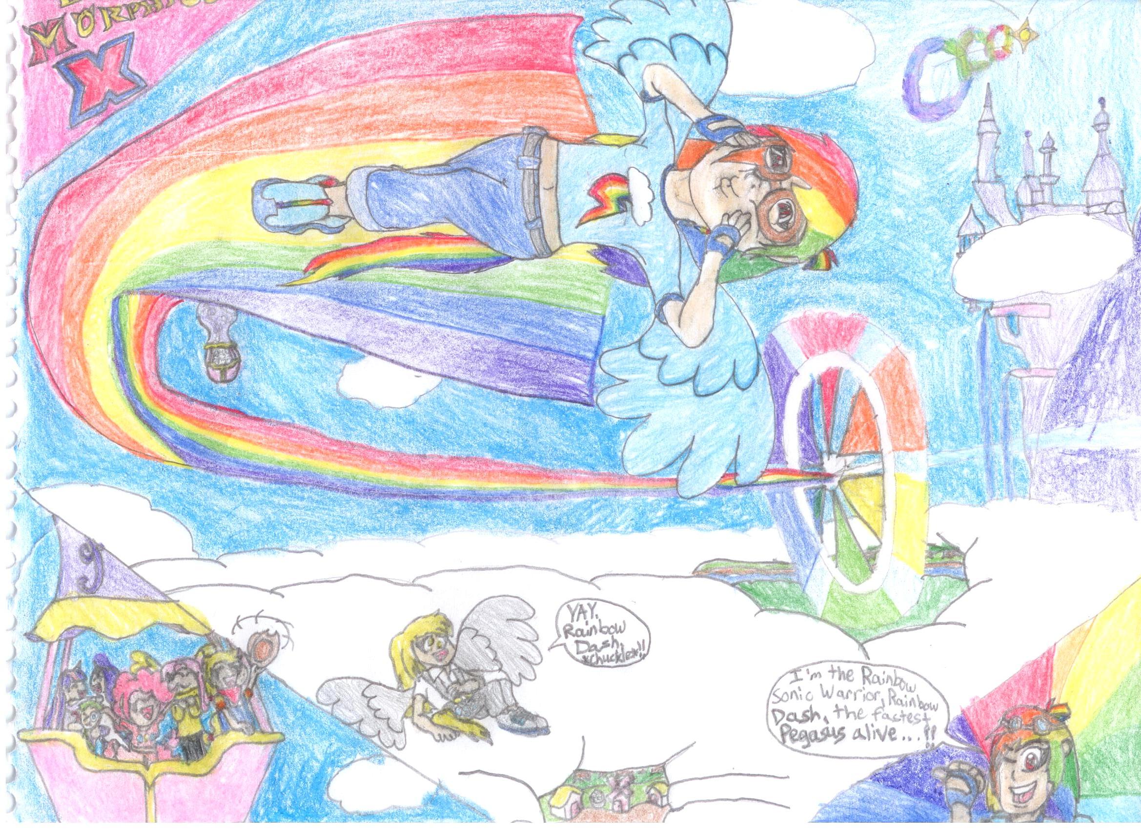 Rainbow Dash-Rainbow Sonic Warrior