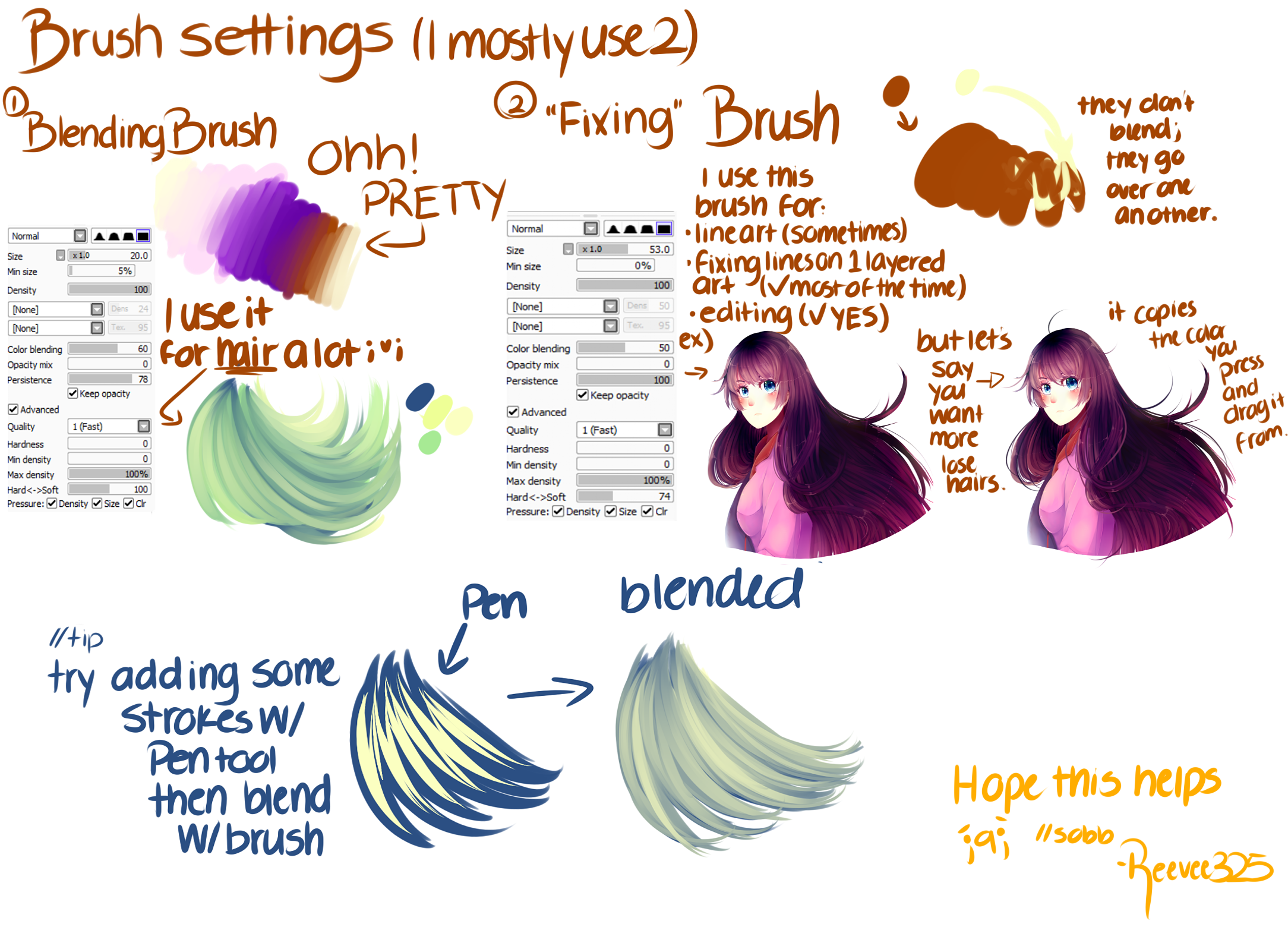 Brush Settings- Paint Tool Sai