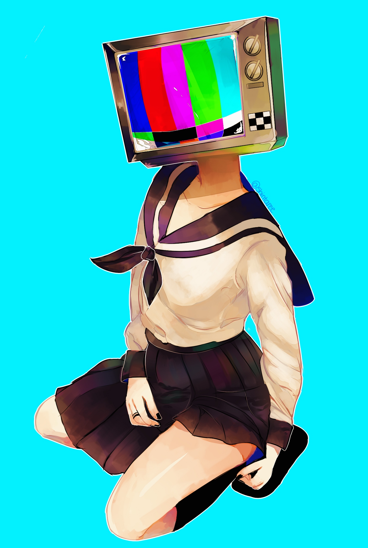 Телевизор вместо головы. Персонаж с телевизором на голове. Девочка с теликом на голове. Человек с головой телевизора.