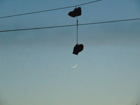 Shoes And A Very Young Moon