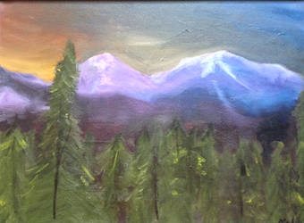 Mount Aetna and Mount Taylor Painting