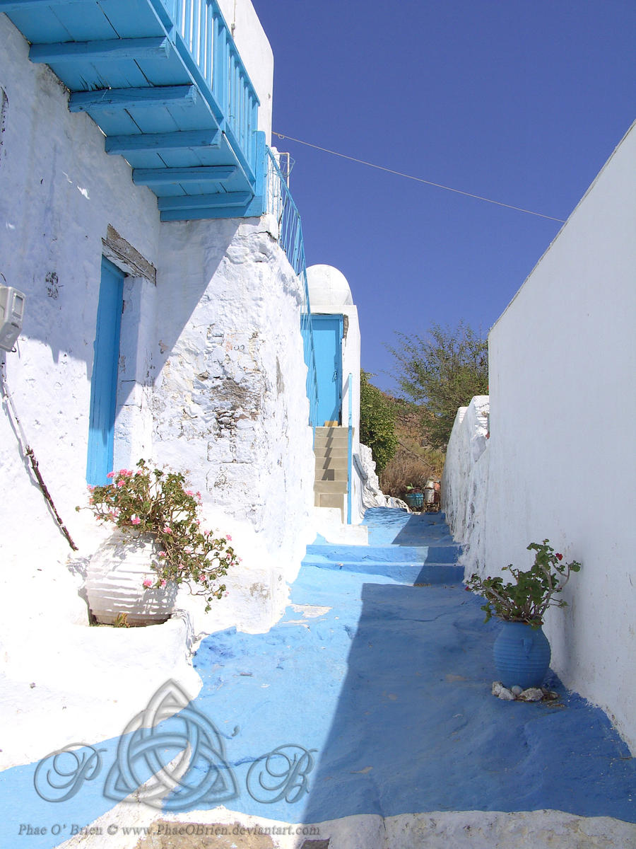 A path of White and Blue