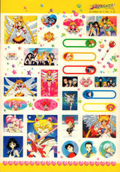 Sailor Moon Korean Coloring Book Sticker Sheet