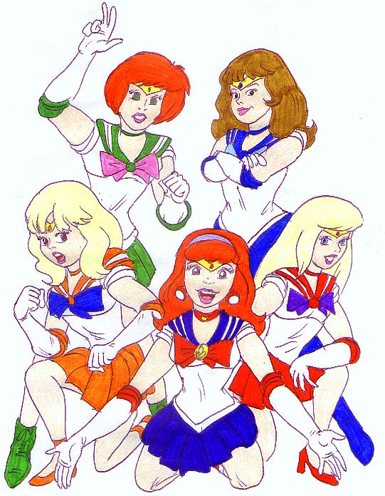 Hanna-Barbera Girls as the Sailor Scouts