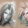 Cloud and Sephiroth