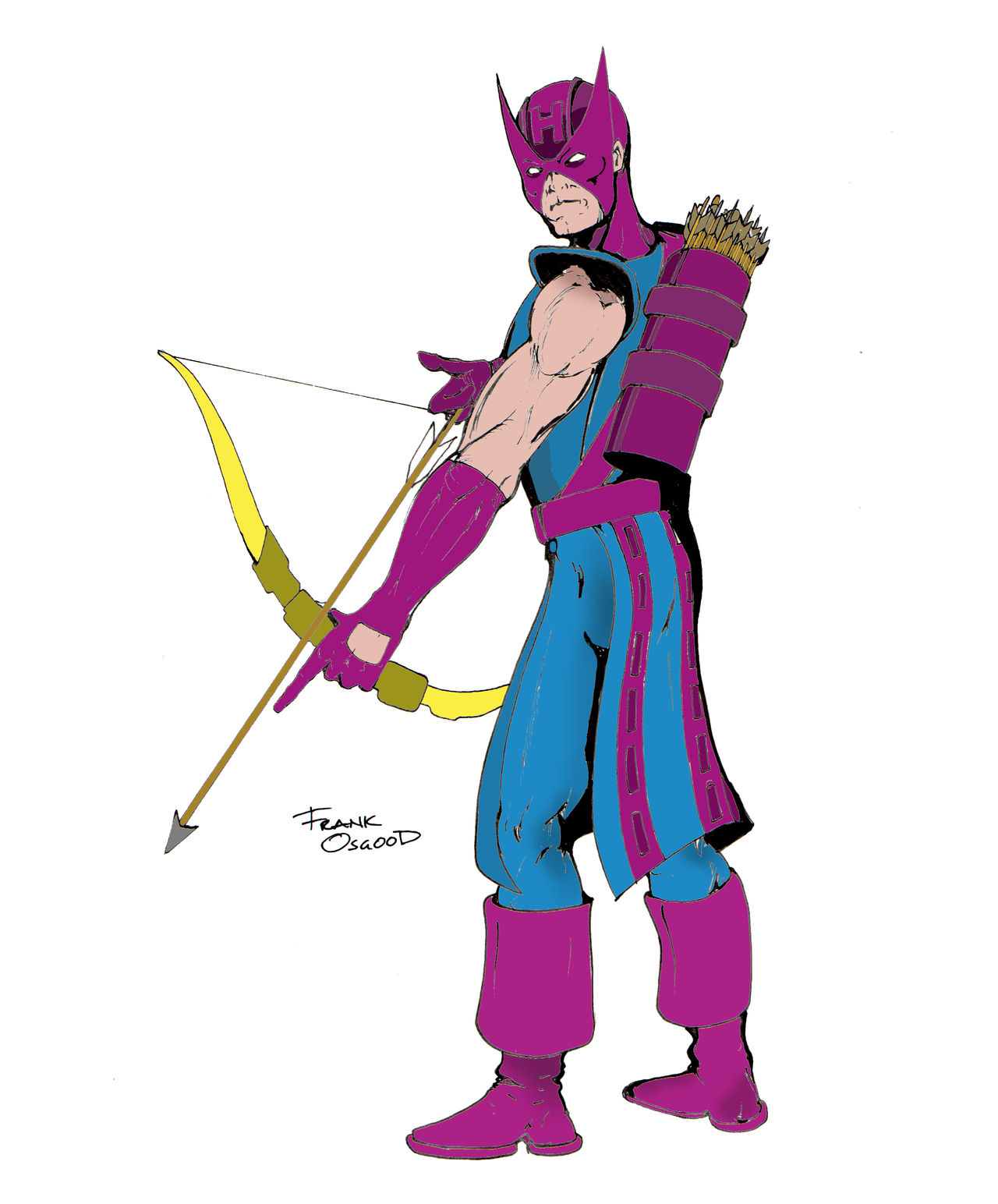 Classic Hawkeye Colorized By Osgoodcomix On Deviantart