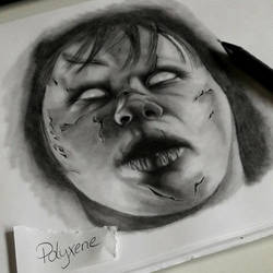 Portrait of Linda Blair in 'The Exorcist'