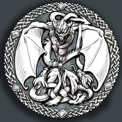 3 Dragons - Celtic round design by JaanasArtwork