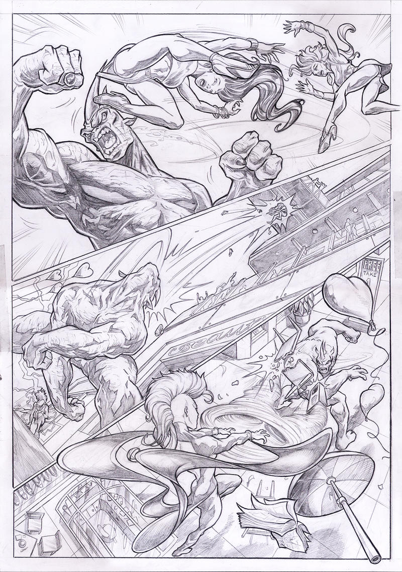 X-MEN STORM teams-up SPIDER-WOMAN vs. RHINO page 2