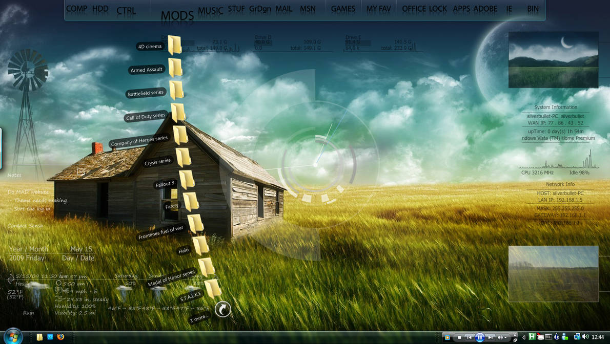 Desktop sorted by silverbullet1989 on DeviantArt