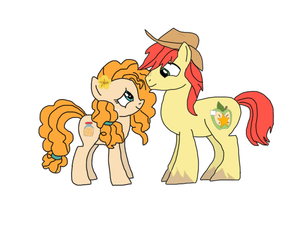 Pear Butter (Buttercup) and Bright Mac by chanyhuman on DeviantArt.