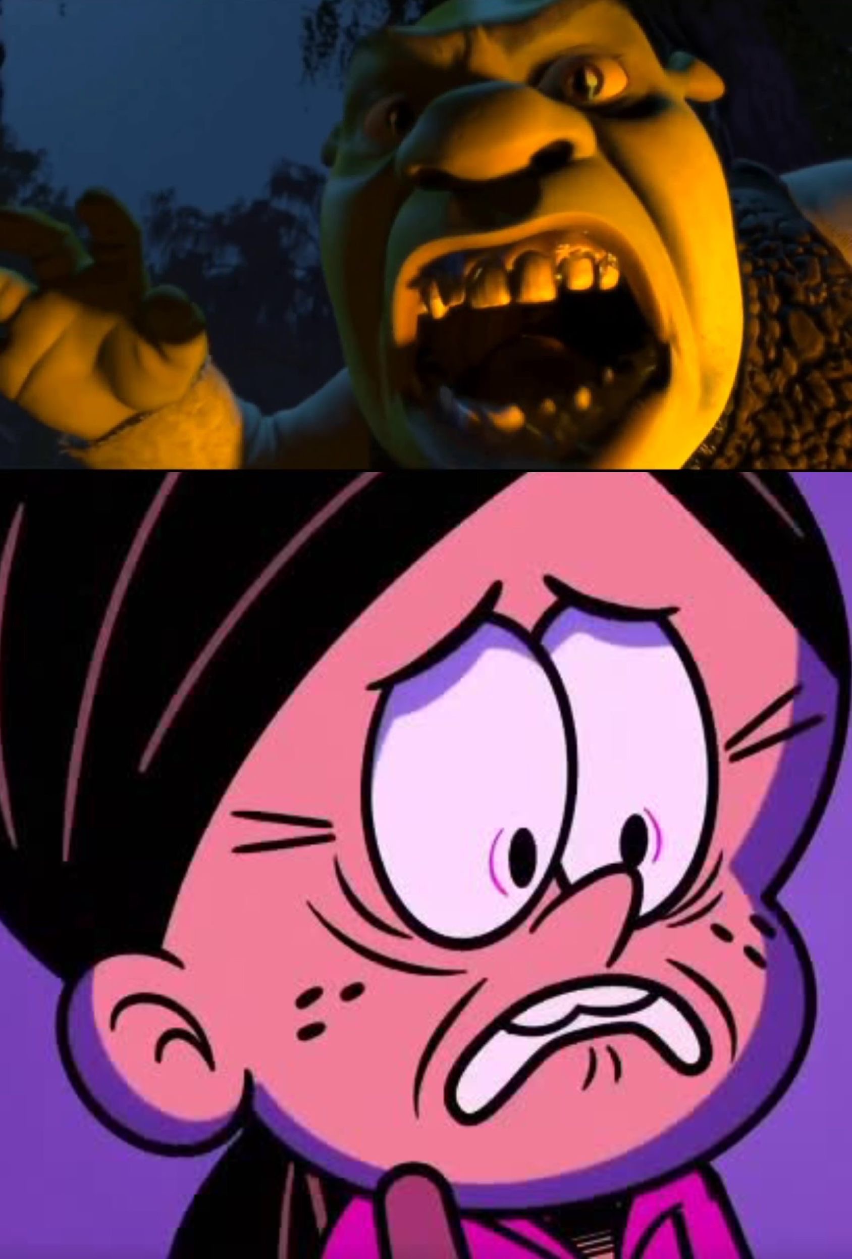 Scared Anne Ronnie Anne gets scared by Shrek by chanyhuman on DeviantArt