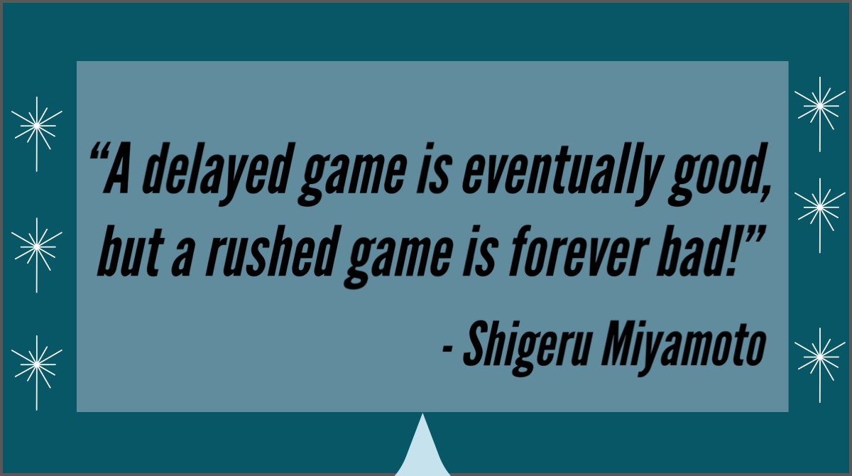 Shigeru Miyamoto: A rushed game is forever bad, Nintendo