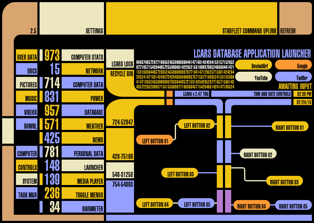 LCARS for Rainmeter v2.5 (WiP)