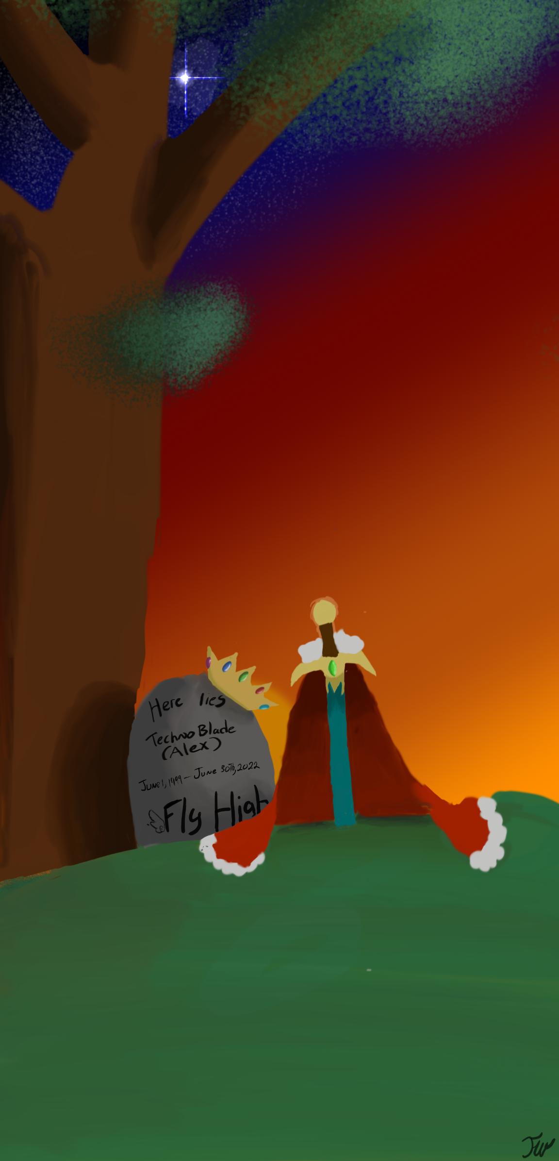 Grave for technoBlade by armywolf68 on DeviantArt