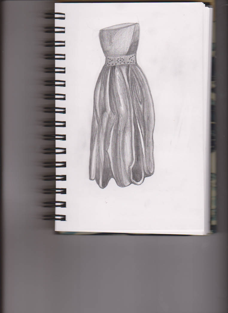 Pencil fabric dress drawing by 4Soulx on DeviantArt
