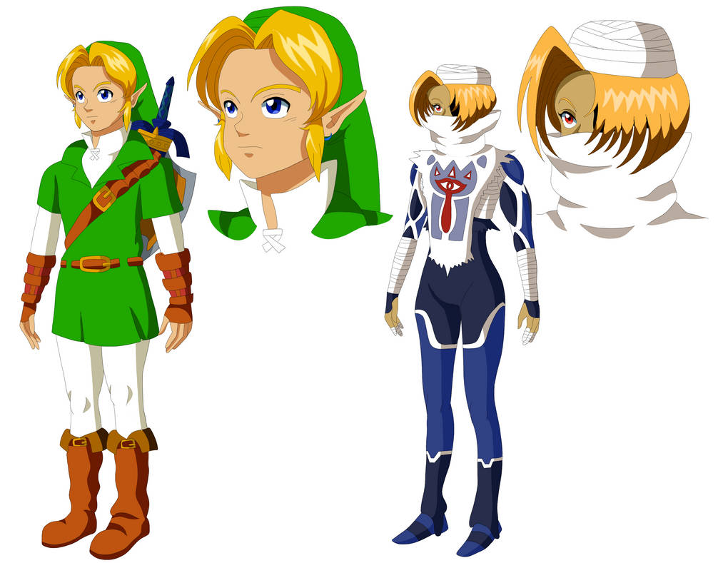 Adult Link and Sheik Reference by RockmanGurlX on DeviantArt
