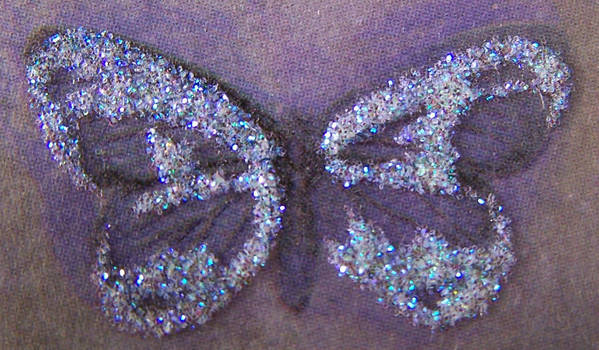 Tag - Purple Sparkle Butterfly