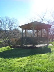 Gazebo In Sunlight W Garden