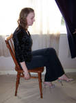 Girl In Chair Side View 02 by Gracies-Stock