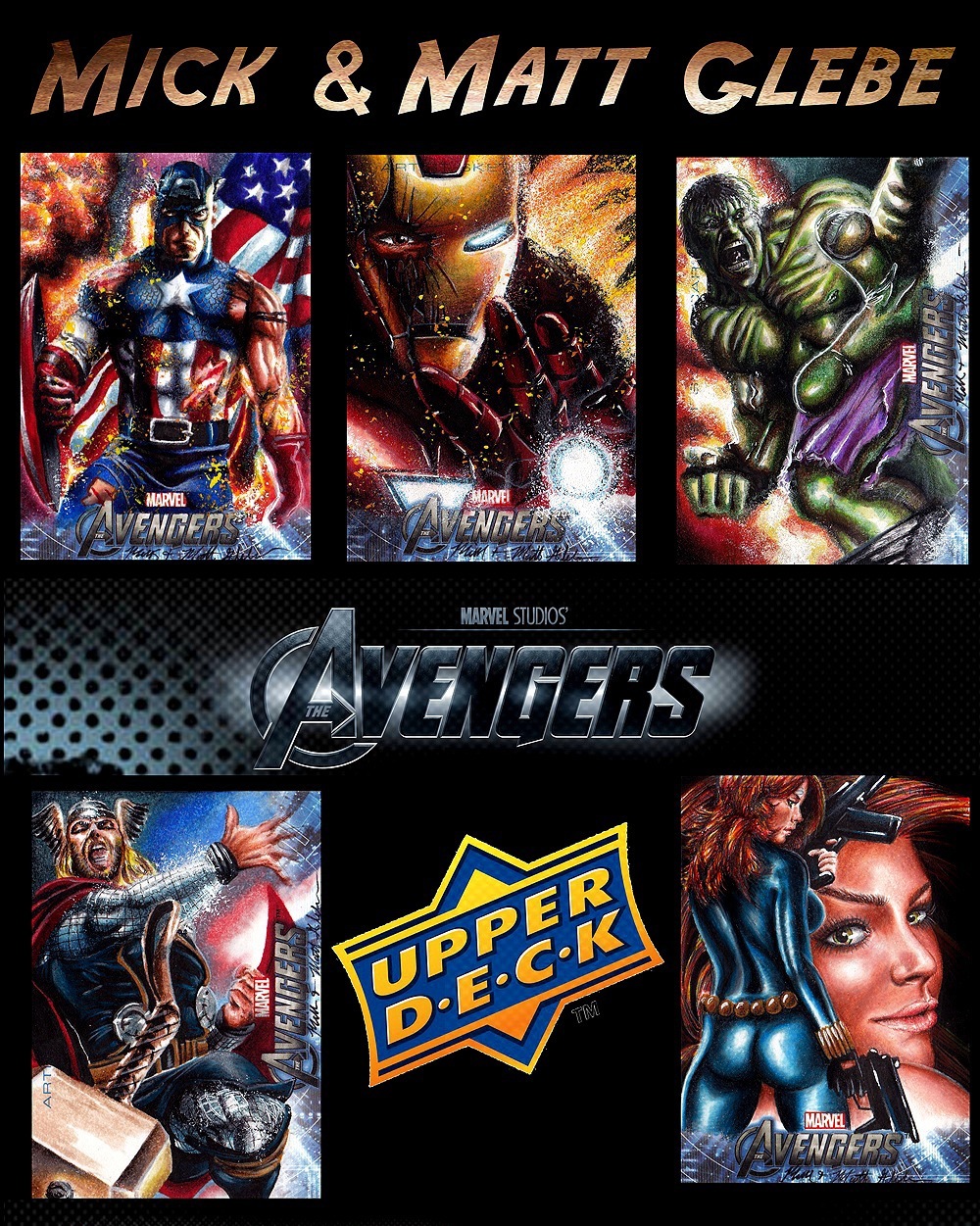 The Avengers Assemble Sketch Cards