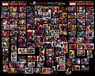 Glebe Marvel's Greatest Battles Puzzle Sketch Card