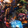 The Avengers VS Thanos by Glebe