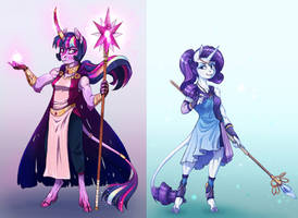 Goddess!AU: Twilight Sparkle and Rarity