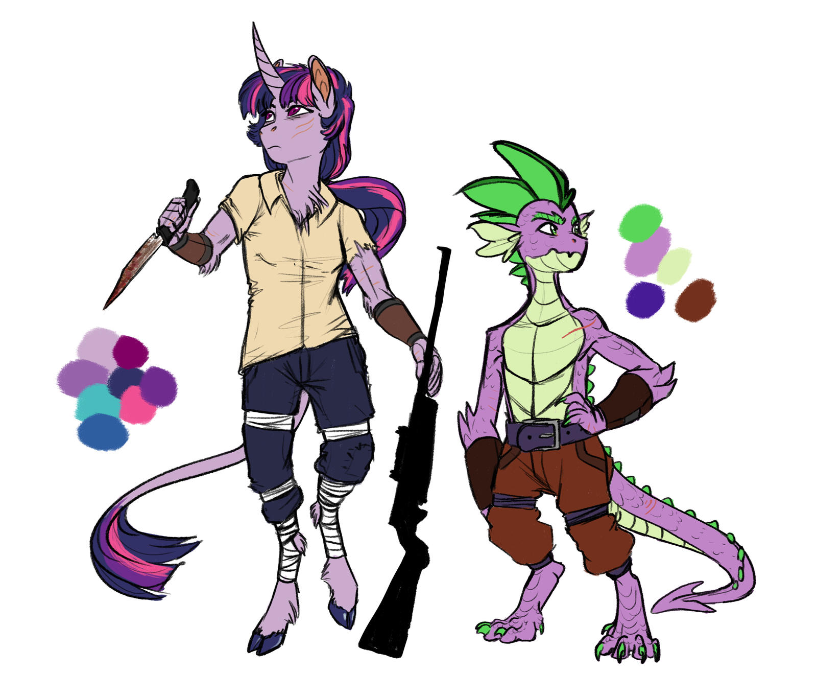 Infected AU Twilight And Spike By EarthnAshes On DeviantArt infected-au-twilight-and-spike-by-earthnashes-on-deviantart