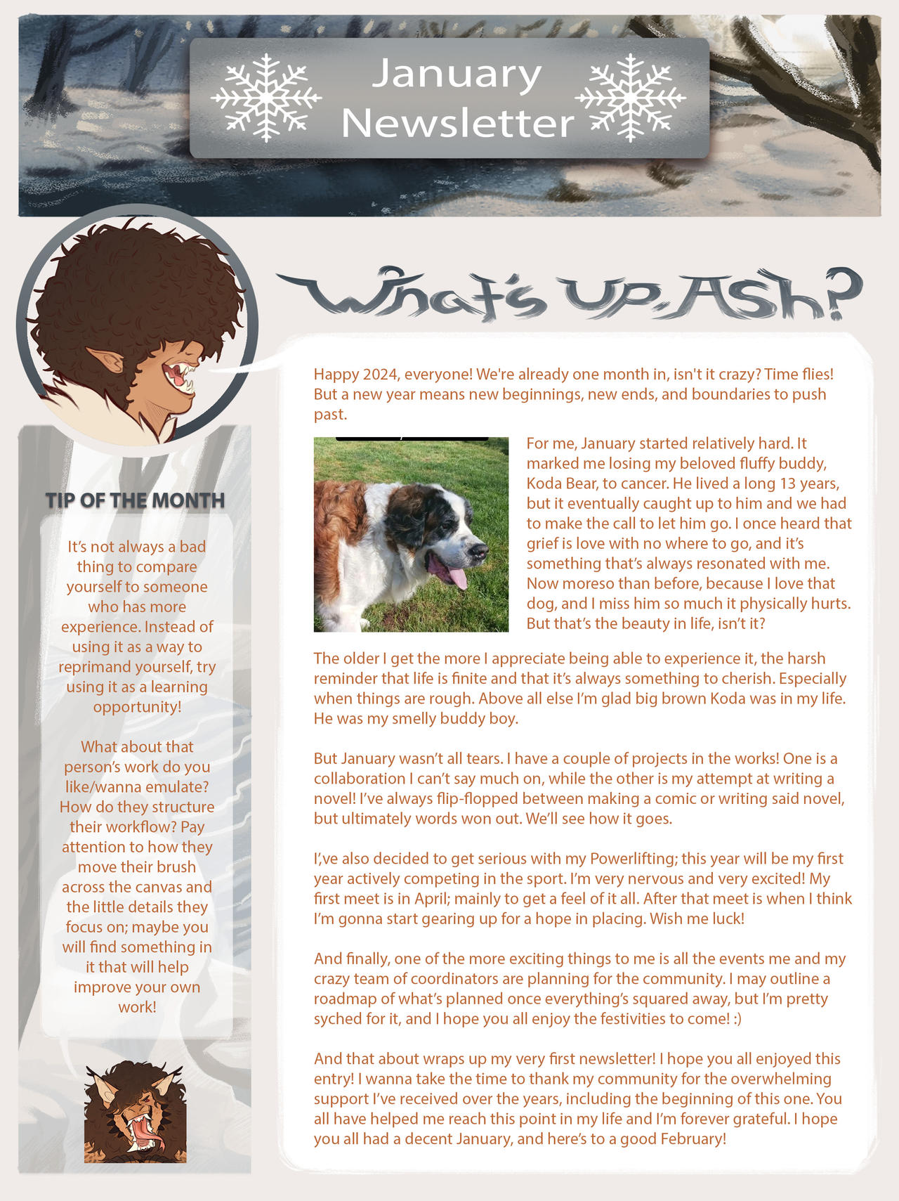 Newsletter Design Mockup winter Page1