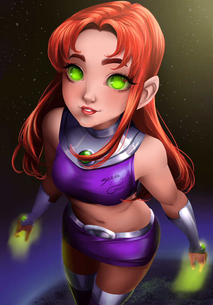 Starfire -fan art- by sakuracortes on DeviantArt Starfire -fan art- by sakuracortes on DeviantArt