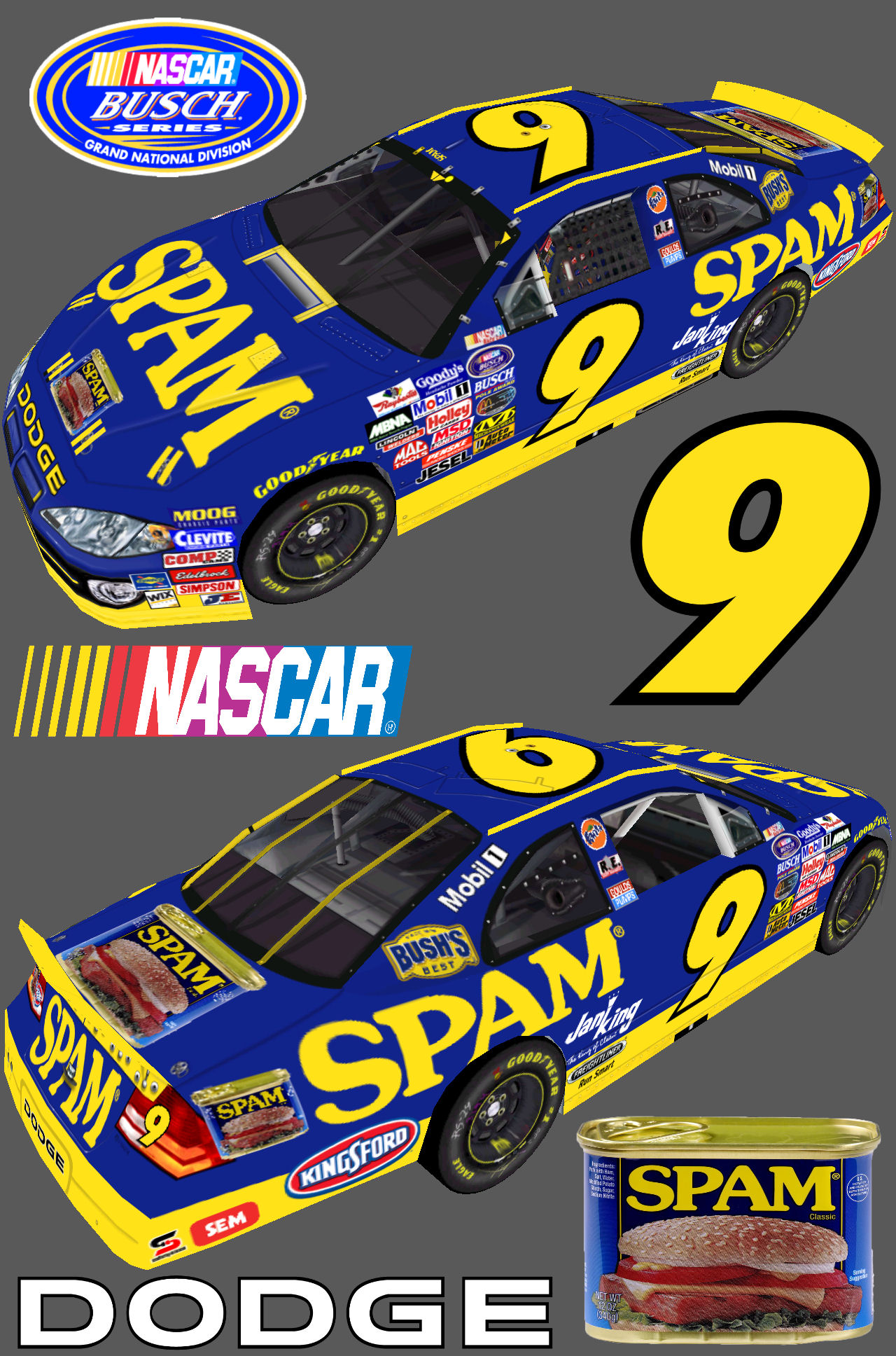 2004 NASCAR Busch Series Fictional SPAM Dodge R/T